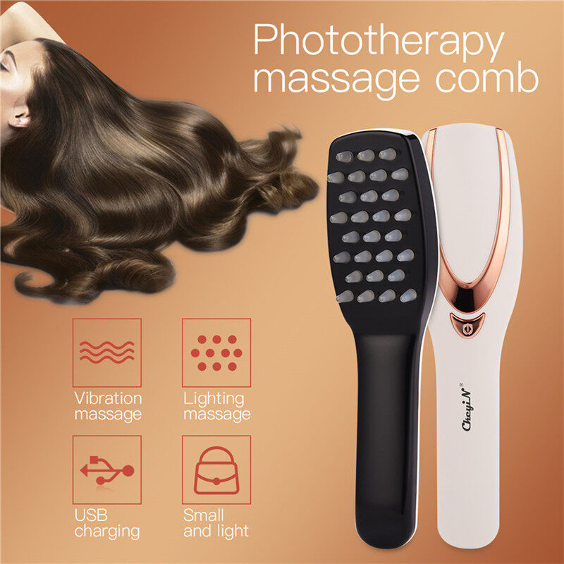 CkeyiN Phototherapy Hair Regrowth Brush, Therapy Scalp Massage Comb for Hair Growth, Anti Hair Loss Head Care with USB Rechargeable AM176