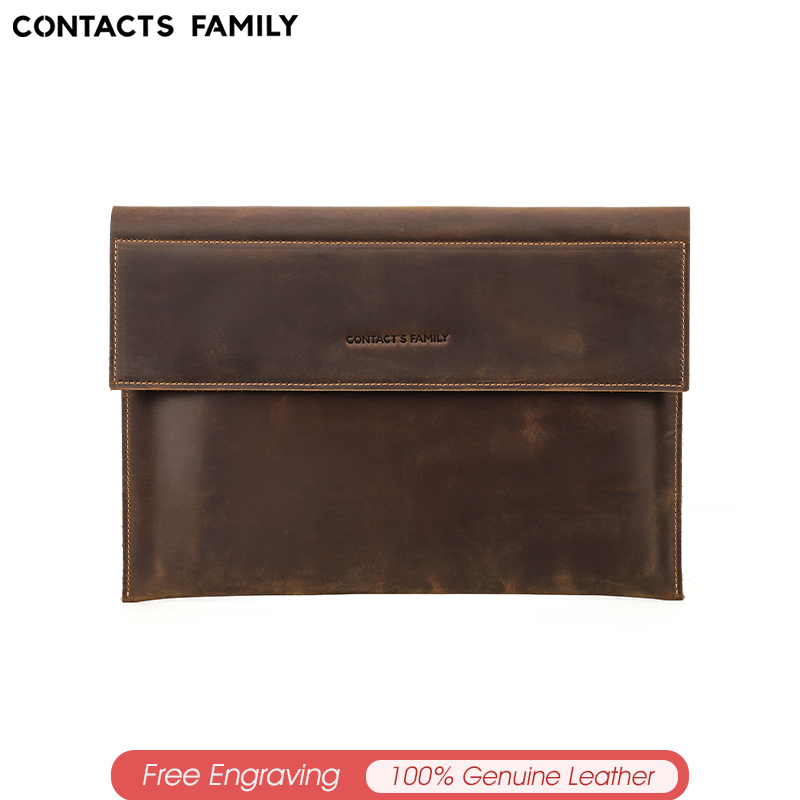 Genuine Leather Laptop Sleeve Case For MacBook 14.2/16.2 Inch 2021