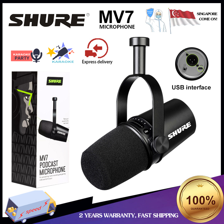 Shure MV7 USB & XLR Podcast Streaming Microphone [SPECIAL LAUNCH BUNDLE]