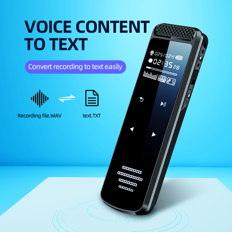 JDM Digital Voice Recorder for Lectures Meetings - Portable Recording Devices with Playback, Line-in, Password, USB Rechargeable