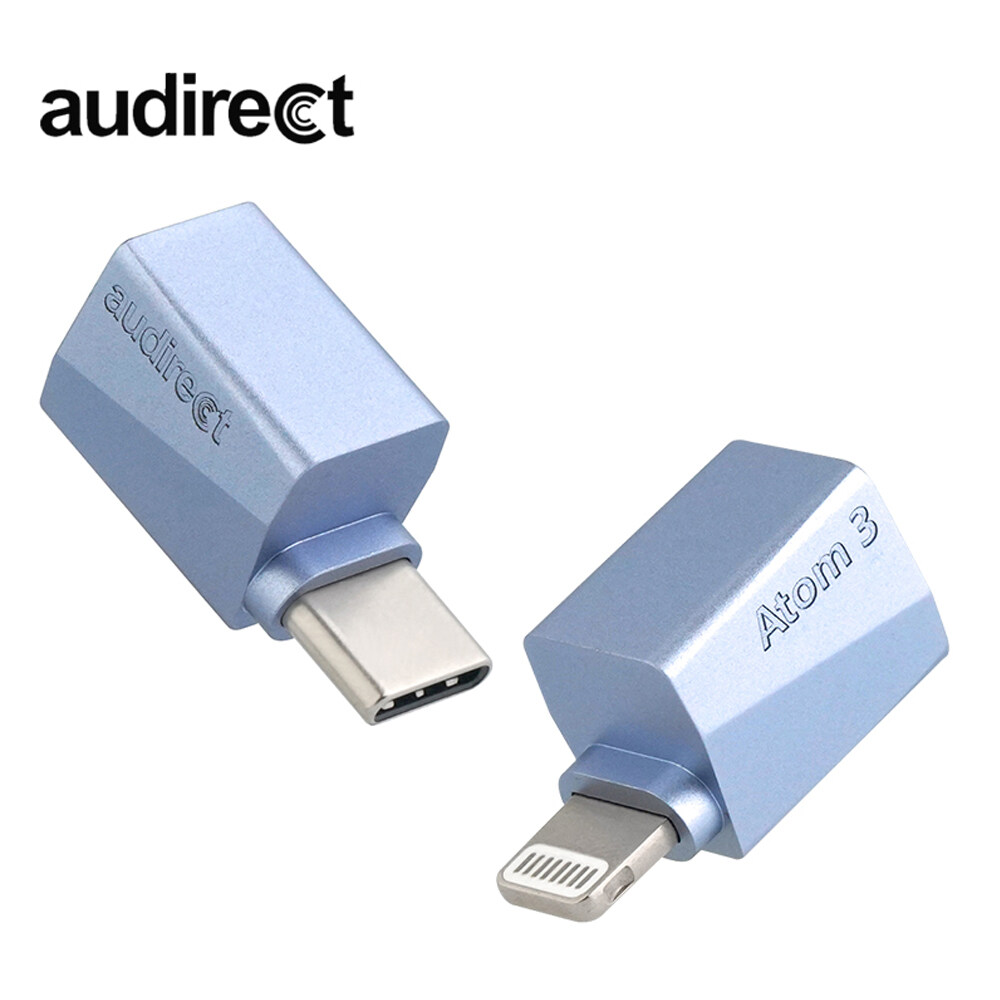 Audirect ATOM3 ESS9280 AC Pro Portable DAC Headphone Amplifier Atom 3 DSD512 3.5mm SE Output USB Type C/Lightning Input DAC Amp