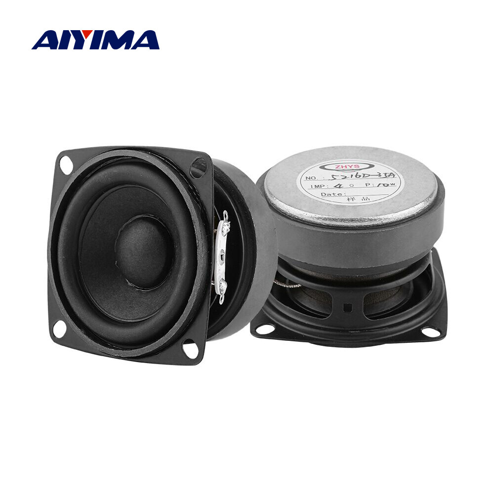 AIYIMA 2Pcs 4 Ohm 15W 2 Inch 53mm Audio Portable Speakers Full Range Loudspeaker DIY Sound Mini Speaker For Home Theater
